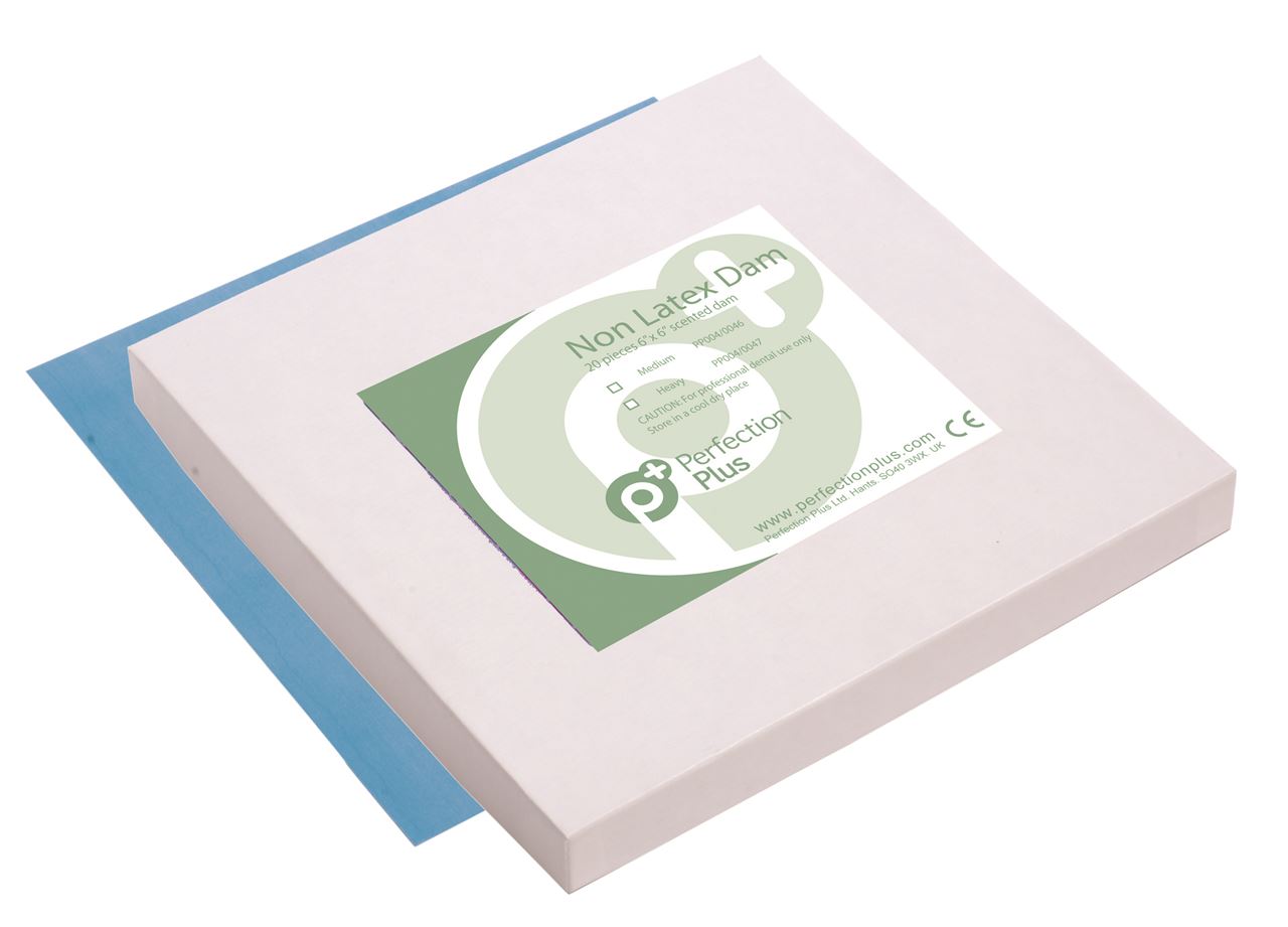 Picture of Latex Free Dental Dam - Heavy Blue - 6x6"  (20 Sheets)