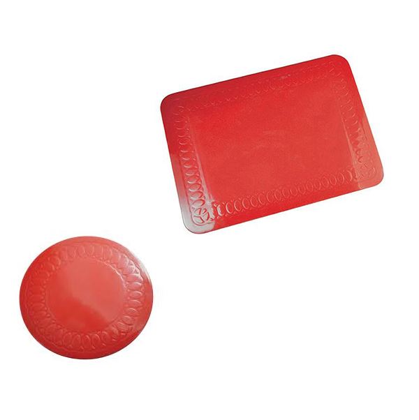 Picture of Anti-Slip 9cm x 9cm Coaster RED (Pack of 4)