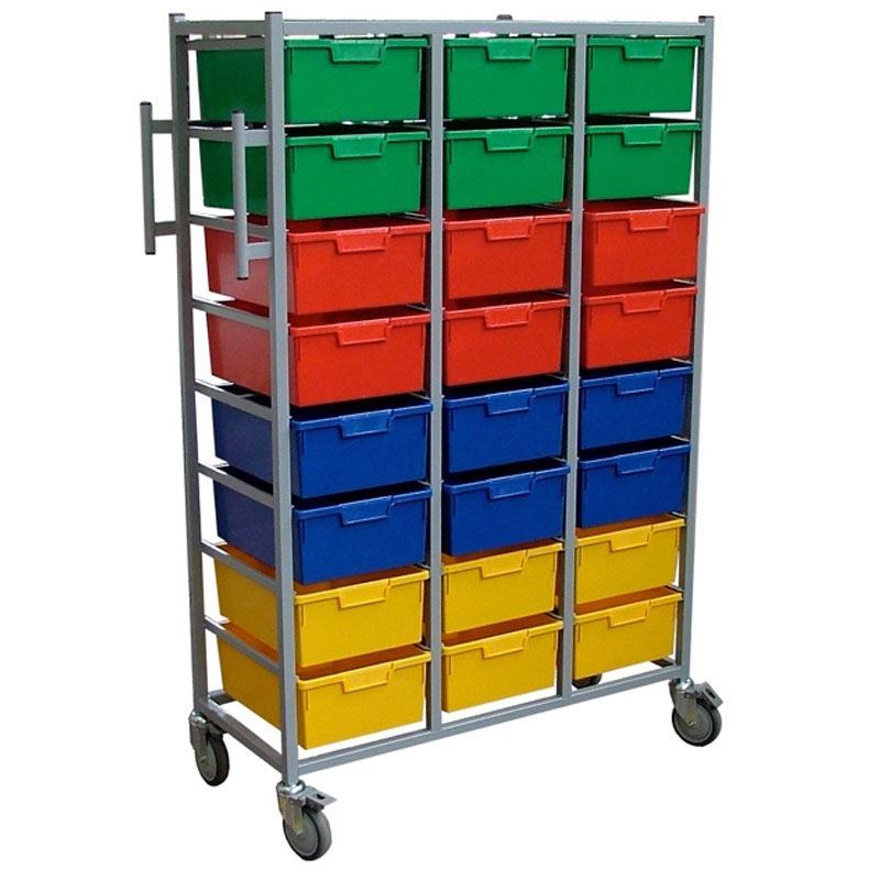  24 Tray Karri-Cart with Garment Rail (167 x 124x 46cm)