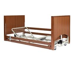 Lomond Floor Profiling Bed with Side Rails - Walnut 