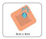 Picture of Washproof Plaster Sterile Patch 4cm x 4cm (100) **