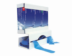 Picture of Duo Dispenser - Apron on a Roll and 3 Box Glove Holder in One