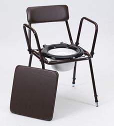 Stacking Commode - Adjustable Height with Removable Armrests