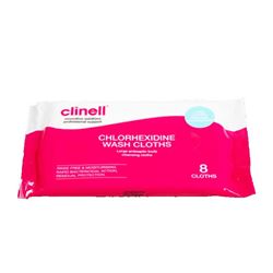 Picture of Clinell 2% Chlorhexidine Wash Cloths (8)