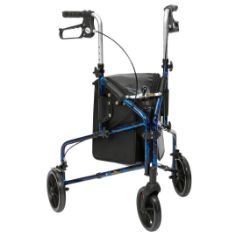 Flame Aluminium Tri-Walker with Bag - Blue Flame