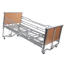 Picture of Casa Elite Home Care Bed Standard in Beech with Dipped Metal Side Rail Kit - Silver