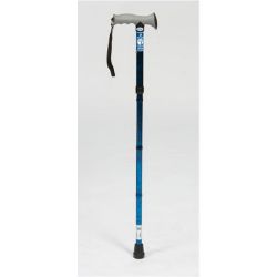 Picture of Folding Walking Stick with Gel Grip Handle - Blue Crackle Pattern