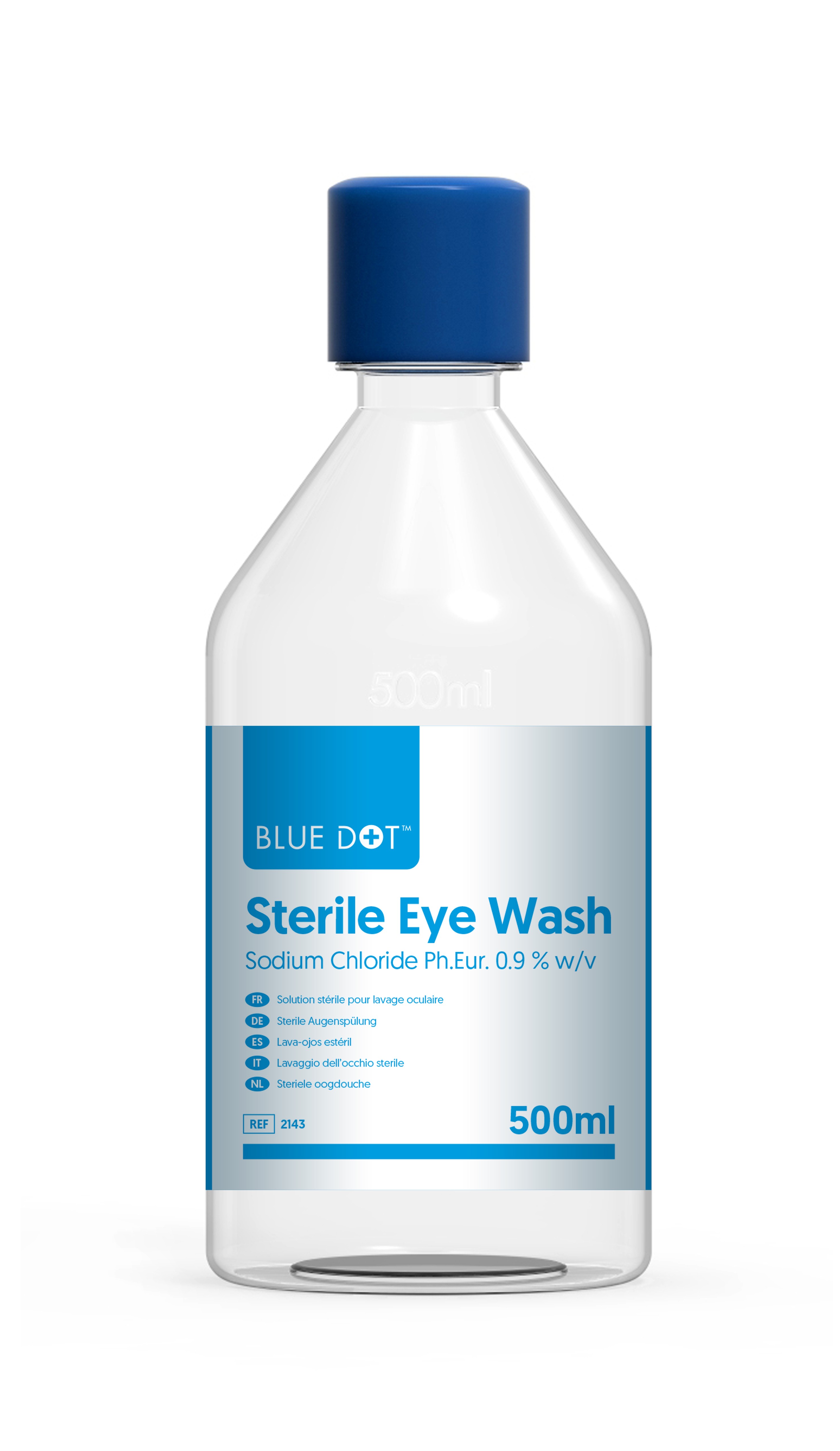 Picture of Saline Eye Wash Solution in Round Bottle (500ml)