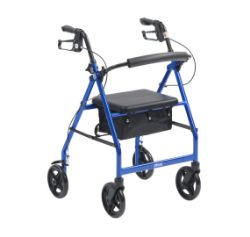Height Adjustable Rollator with 7.5" Wheels (Blue)