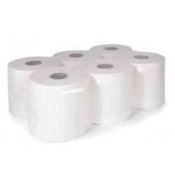 Picture of 2-Ply WHITE Centre Feed Rolls - 150m (6 Rolls)
