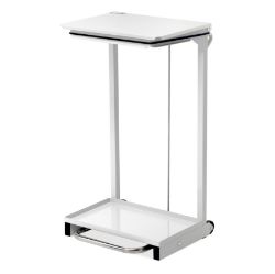 Picture of Freestanding Bag-Holder with Pedal - 75 Litre - Grey Frame with White Lid