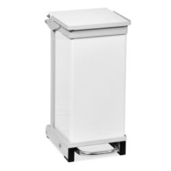 Picture of Hands Free Pedal Bin - 20 Litres - Grey Frame/White Body with White Lid