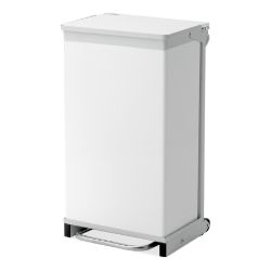Picture of Hands Free Pedal Bin, Silent Closing - 75 Litre -  Grey Frame/White Body with White Lid