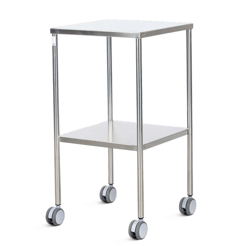 Picture of Dressing Trolley - Stainless Steel - Fixed Shelves, Sides Down (Shelf Size: 450 x 450mm)