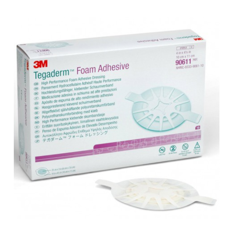 Picture of 3M™ Tegaderm OVAL Foam Adhesive Dressing - 6.9cm x 7.6cm (10)
