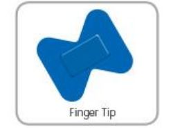 Picture of Blue Plaster Sterile Fingertip/Butterfly (50) **