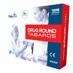 GV Health Disposable Drug Round Tabard - Red Polythene (250)