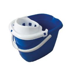 Picture of Economy Mop Bucket & Wringer (15 Litres) BLUE