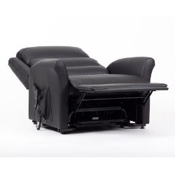 Alaska Extra Large AM-PVC Crib 5 Dual Motor Riser Recliner - BLACK