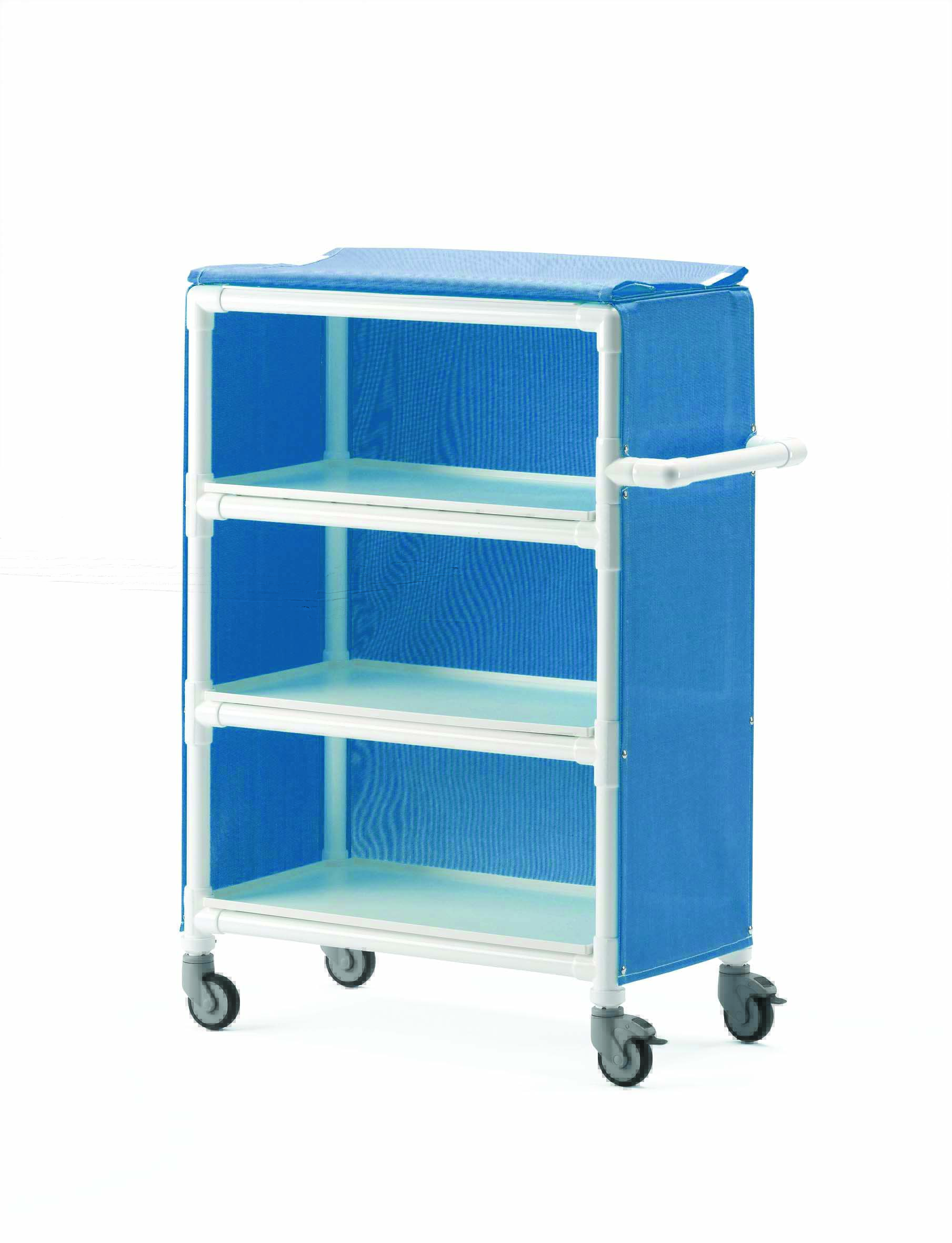 Picture of MLC Clean Linen Distribution Cart - 3 Shelves - Blue Cover