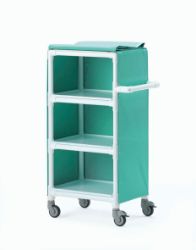 Picture of MLC Clean Linen Distribution Cart - 3 Shelves - Green Cover