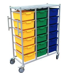Picture of 18 Trays Karri-Cart (6 x 3) with Slide Out Hanging Rail