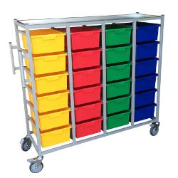 Picture of 24 Trays Karri-Cart (6 x 4) with Slide Out Hanging Rail