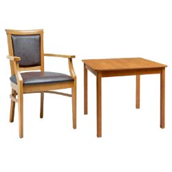 Picture of Earlwood 4-Seater Square Dining Table & 4 x Kalmar Chairs with Arms