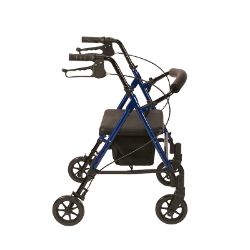 Height Adjustable Rollator with 7.5" Wheels (Blue)