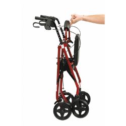 Lightweight Aluminium Rollator with 6" Wheels (Red)