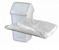 Picture of White SWING Bin Liners FLAT PACK  (1000/case) -- 330 x 550 x 770mm [SW11]