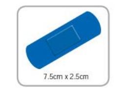 Picture of Blue Plaster Sterile Senior Strip 7.5cm x 2.5cm (100) **