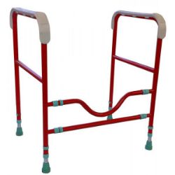 Picture of Red Height Adjustable Toilet Frame