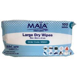 Picture of Maia Large Dry Wipes 28 x 31cm (100)