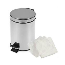 Picture of White PEDAL Bin Liners FLAT PACK  (1000/case) -- 280 X 425 X 425mm [PED1]