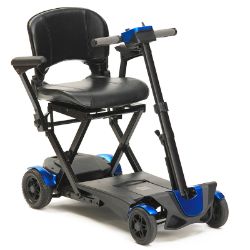  4-Wheel Auto Folding Scooter - Blue 