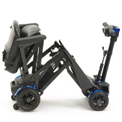  4-Wheel Auto Folding Scooter - Blue 