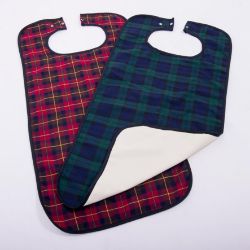 Picture of Adult Clothing Protector w/ Popper Fastening - Green Tartan (86cm x 45cm)