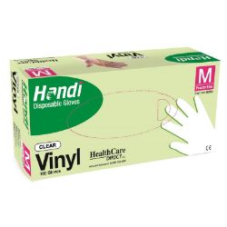 Picture of Handi  VINYL  PF Gloves / MEDIUM (100)