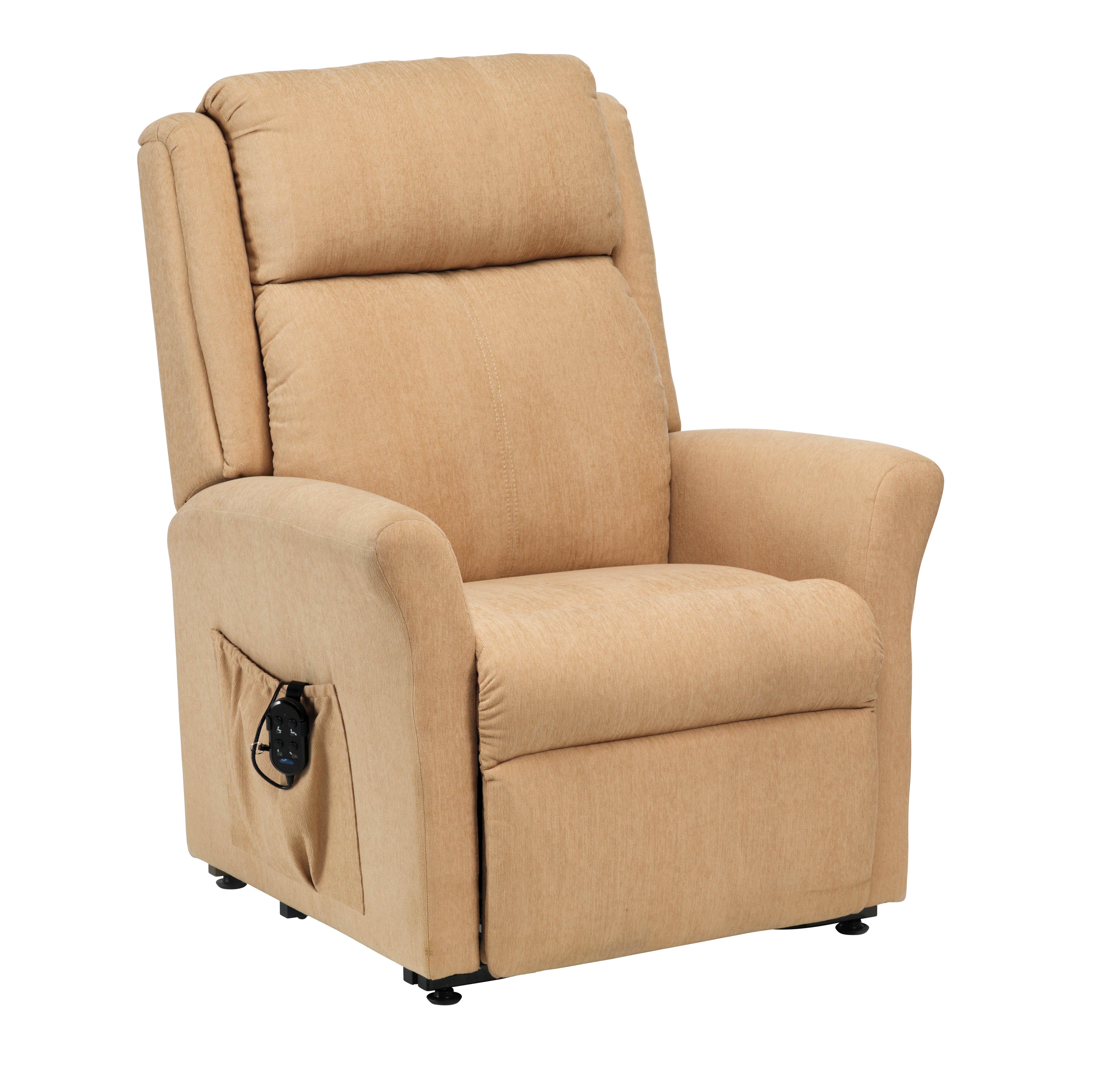 Picture of Memphis Petite Dual Motor Riser Recliner - Biscuit