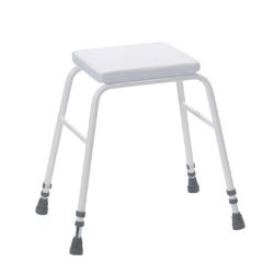 Picture of Perching Stool Foam Seat - Adjustable Height (White)