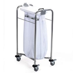Picture of Medi-Carts - 1 Bag Laundry Trolley with White Lid (93cm x 38cm x 49cm)