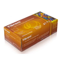 Picture of Aurelia Vibrant LATEX Examination Gloves / PF / Small (100)