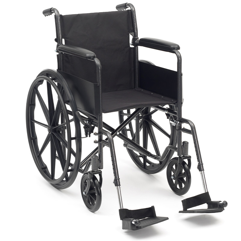 Picture of Silver Sport Steel Wheelchair 45cm (18") - Self Propel w/ Folding Arms
