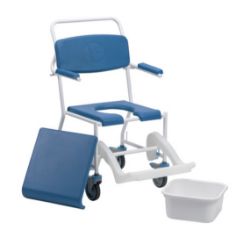 Picture of Uppingham Mobile Commode Shower Chair with Footrest  **