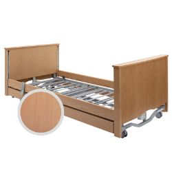 Picture of Bradshaw Bed Low in Beech with Wooden Side Rail Kit
