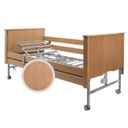 Picture of Bradshaw Bed Standard in Beech with Wooden Side Rail Kit