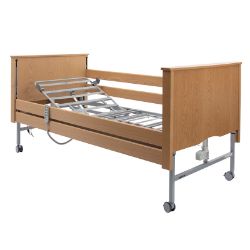 Picture of Bradshaw Bed Standard in Light Oak with Wooden Side Rail Kit