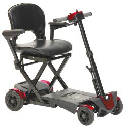 Picture of 4-Wheel Auto Folding Scooter - Red