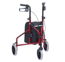 Picture of Ultra Lightweight Tri-Walker with Vinyl Bag - Red